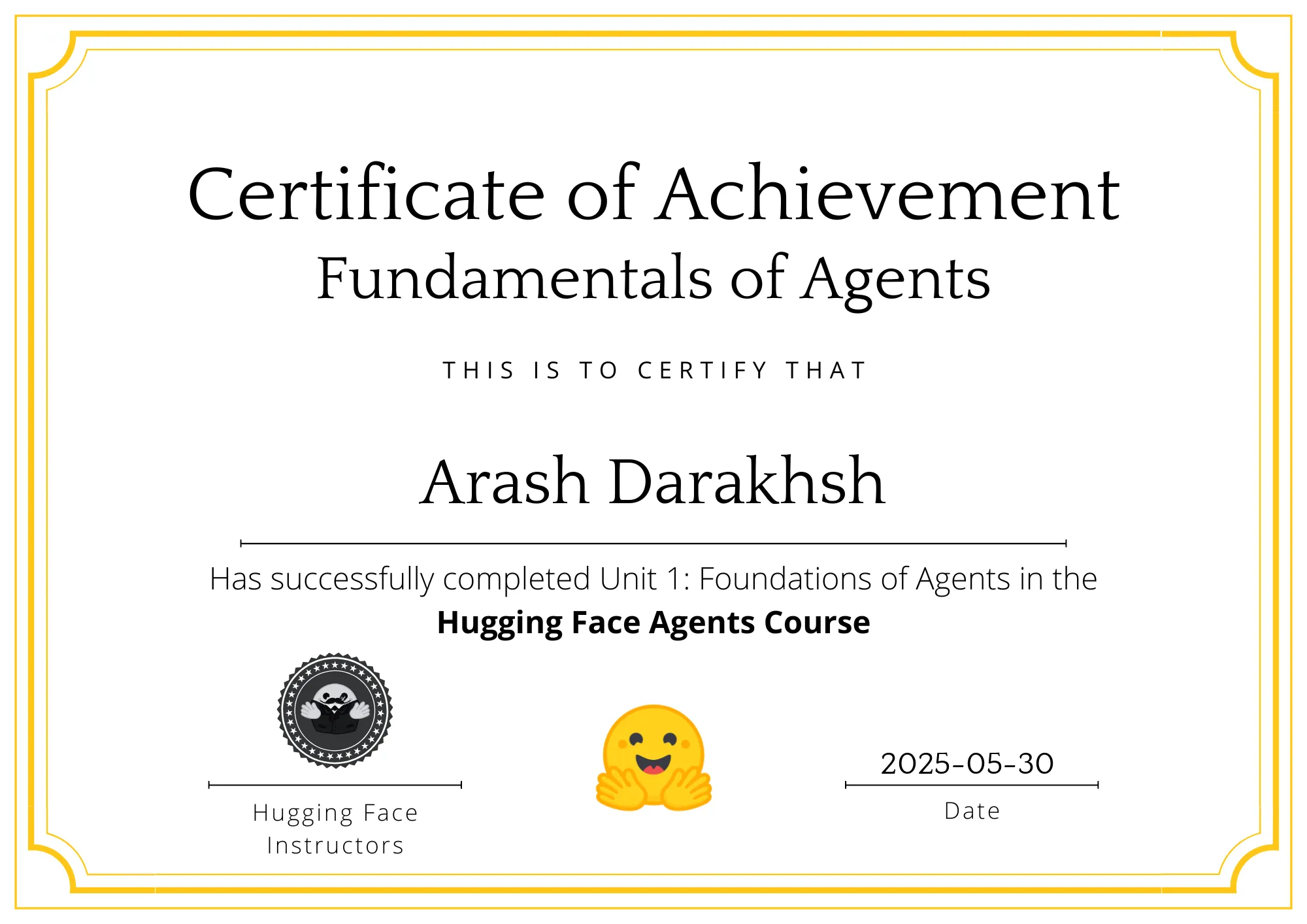 HuggingFace AI Agent Certificate